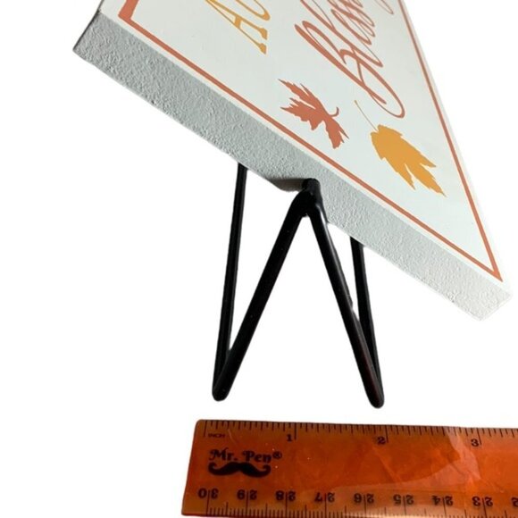 Autumn Rotating 2 Sided Sign Freestanding Table Counter Decoration Metal Stand - Picture 5 of 10